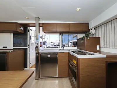 Galley of Tortilla Flat, a Lagoon 40 catamaran at Grad Biograd na Moru, Croatia