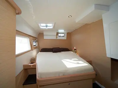 Cabin on Paluko, a Lagoon 421 catamaran at Bodrum, Turkey