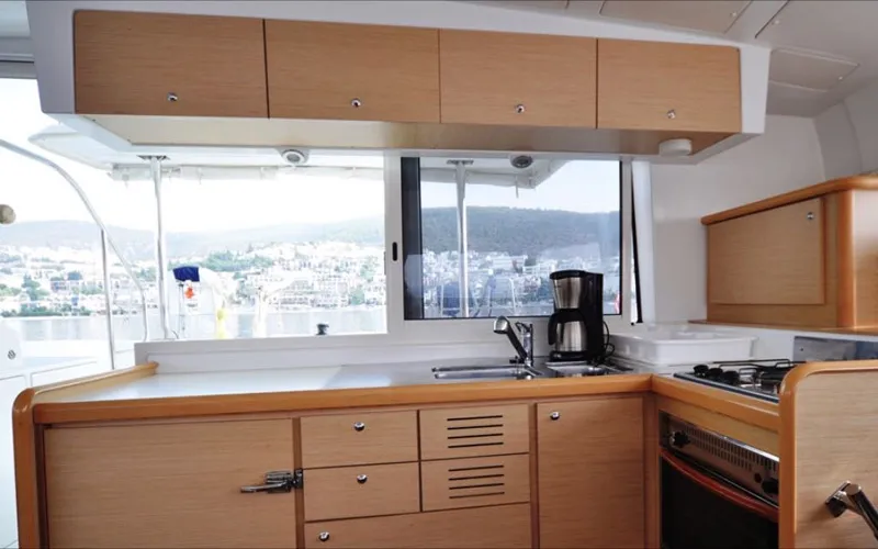 Galley of Paluko, a Lagoon 421 catamaran at Bodrum, Turkey