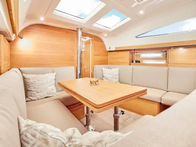 Salon of Liana, a Elan Impression 40.1 sailboat at Athens, Greece