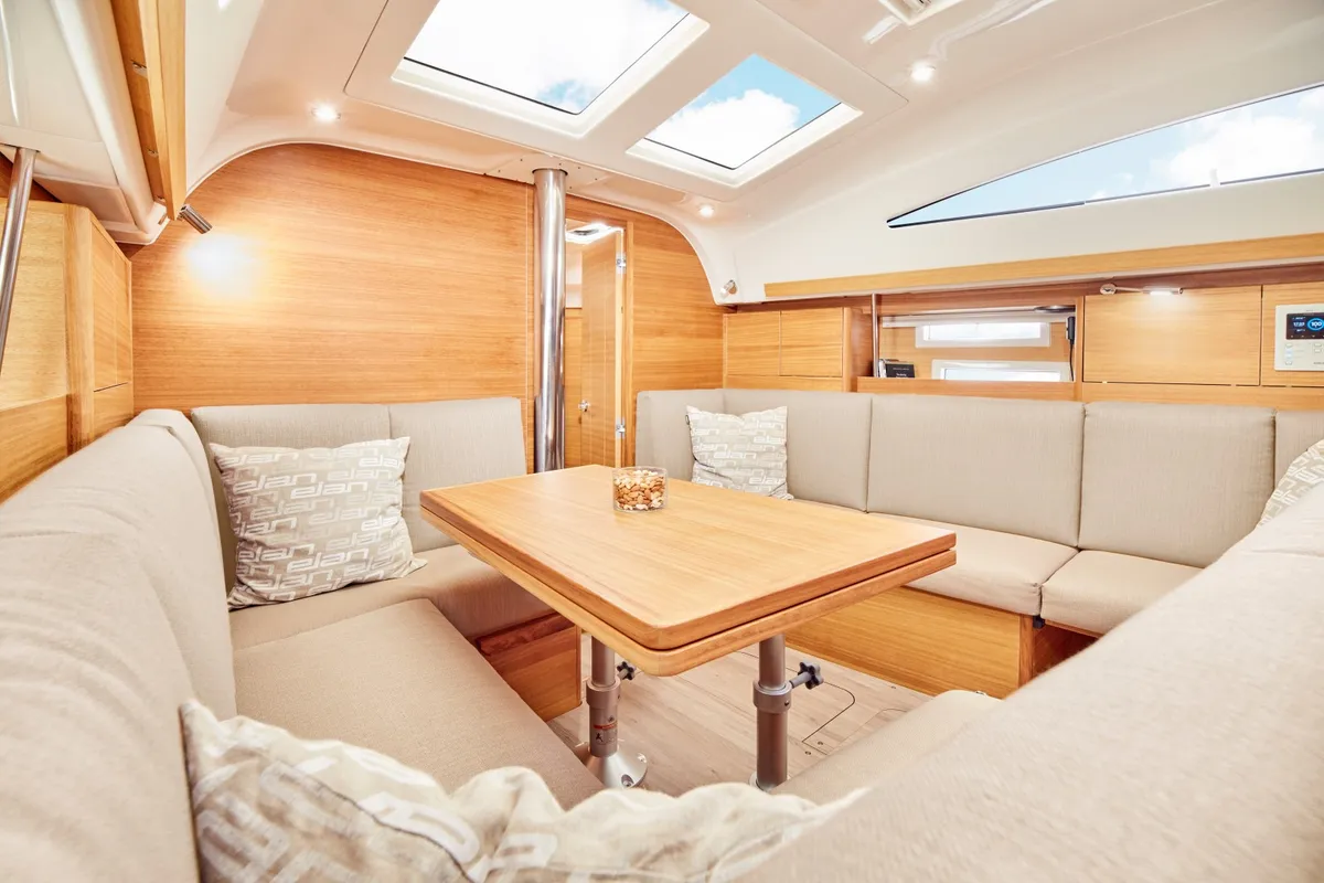 Salon of Liana, a Elan Impression 40.1 sailboat at Athens, Greece