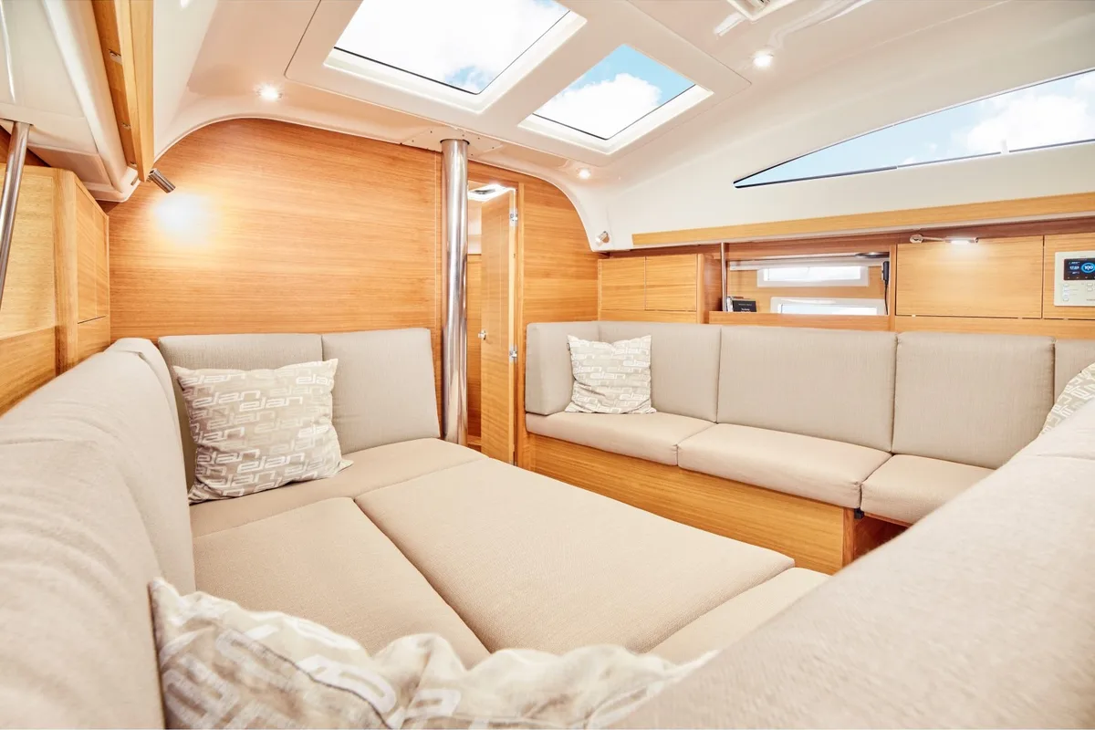 Salon of Liana, a Elan Impression 40.1 sailboat at Athens, Greece