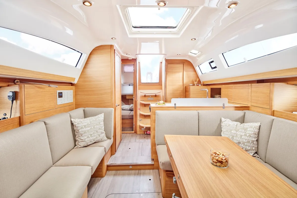 Salon of Liana, a Elan Impression 40.1 sailboat at Athens, Greece