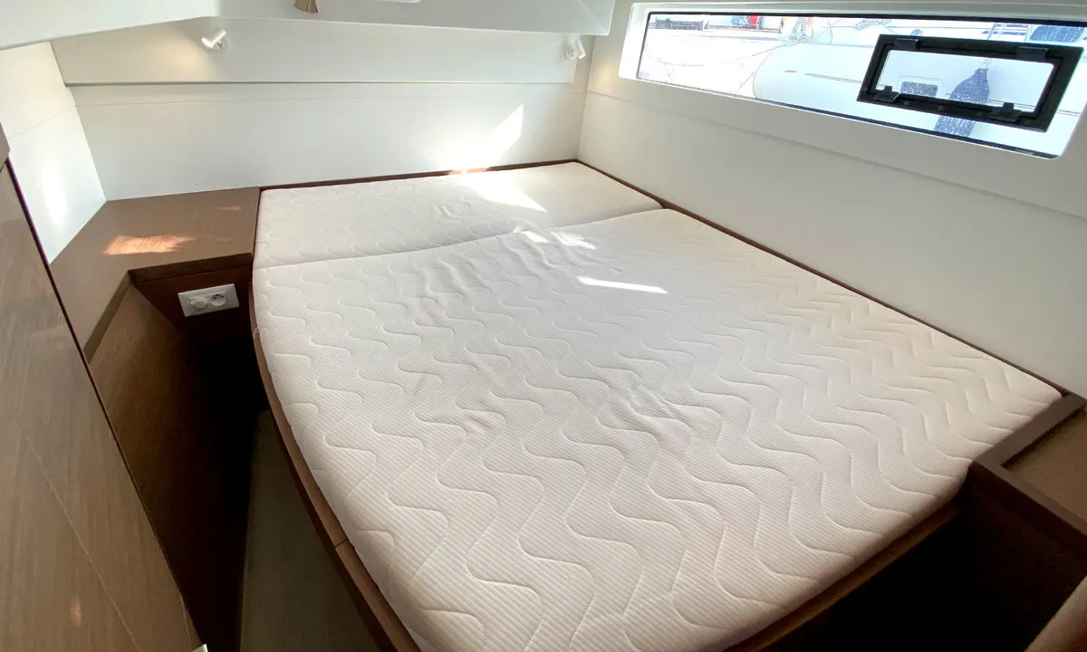 Cabin on Sunrise, a Lagoon 40 catamaran at Palma de Mallorca, Spain