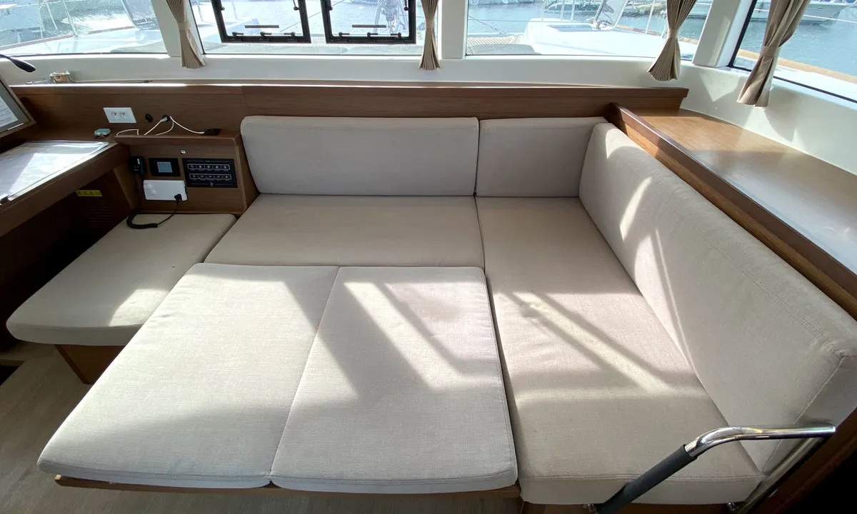 Salon of Sunrise, a Lagoon 40 catamaran at Palma de Mallorca, Spain