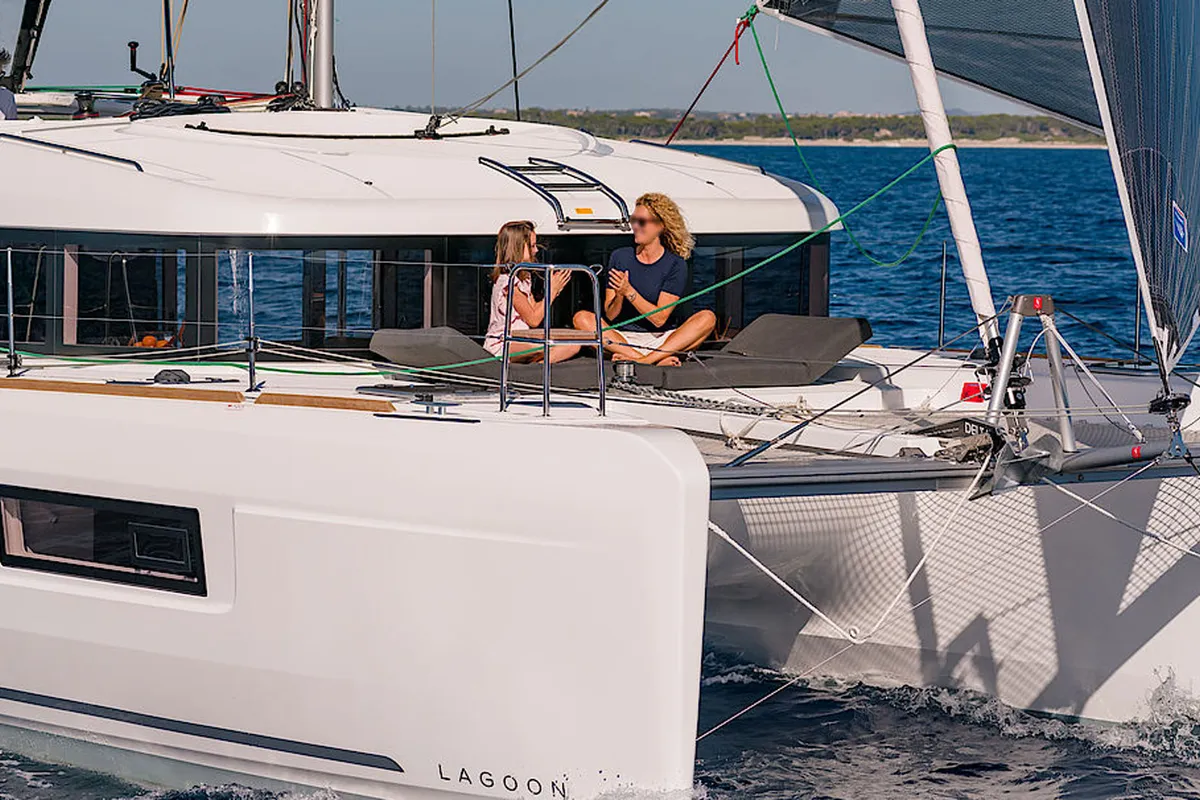 Cabin on Sunrise, a Lagoon 40 catamaran at Palma de Mallorca, Spain