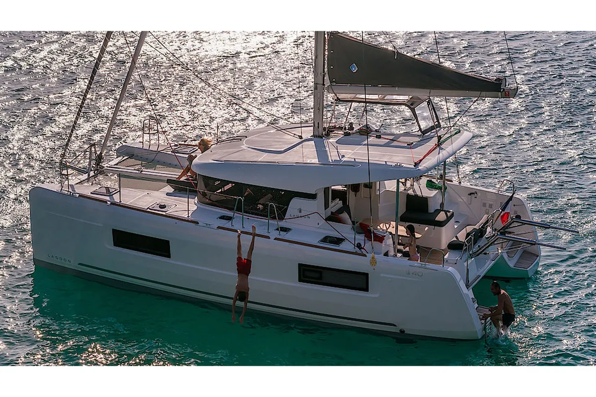 Cabin on Sunrise, a Lagoon 40 catamaran at Palma de Mallorca, Spain