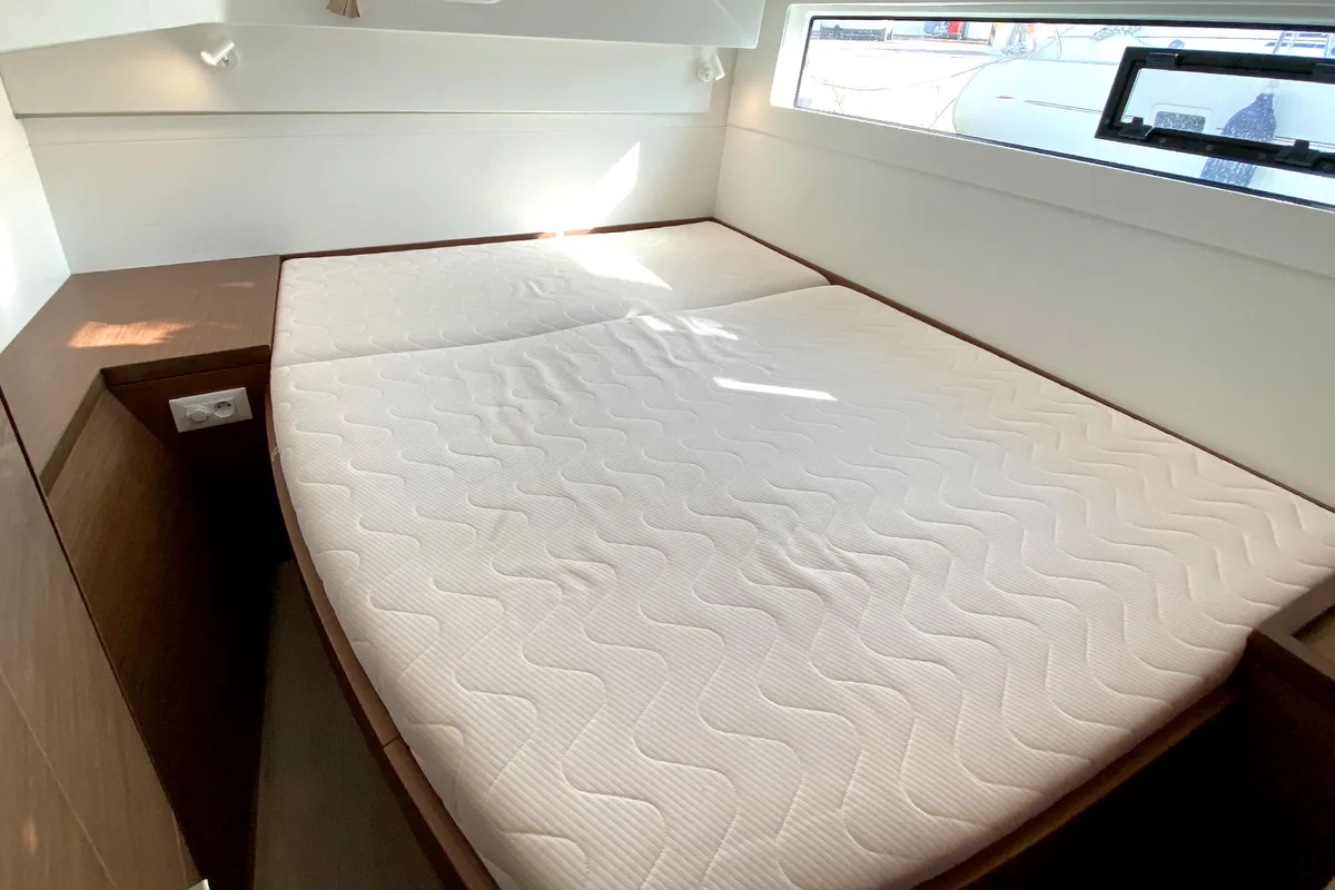 Salon of Sunrise, a Lagoon 40 catamaran at Palma de Mallorca, Spain