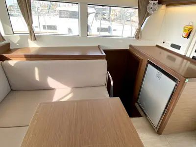Salon of Sunrise, a Lagoon 40 catamaran at Palma de Mallorca, Spain