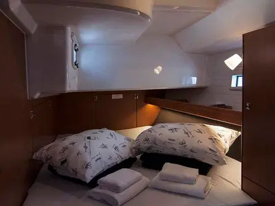 Cabin on Adria Myriam, a Bavaria Cruiser 46 sailboat at Split, Croatia
