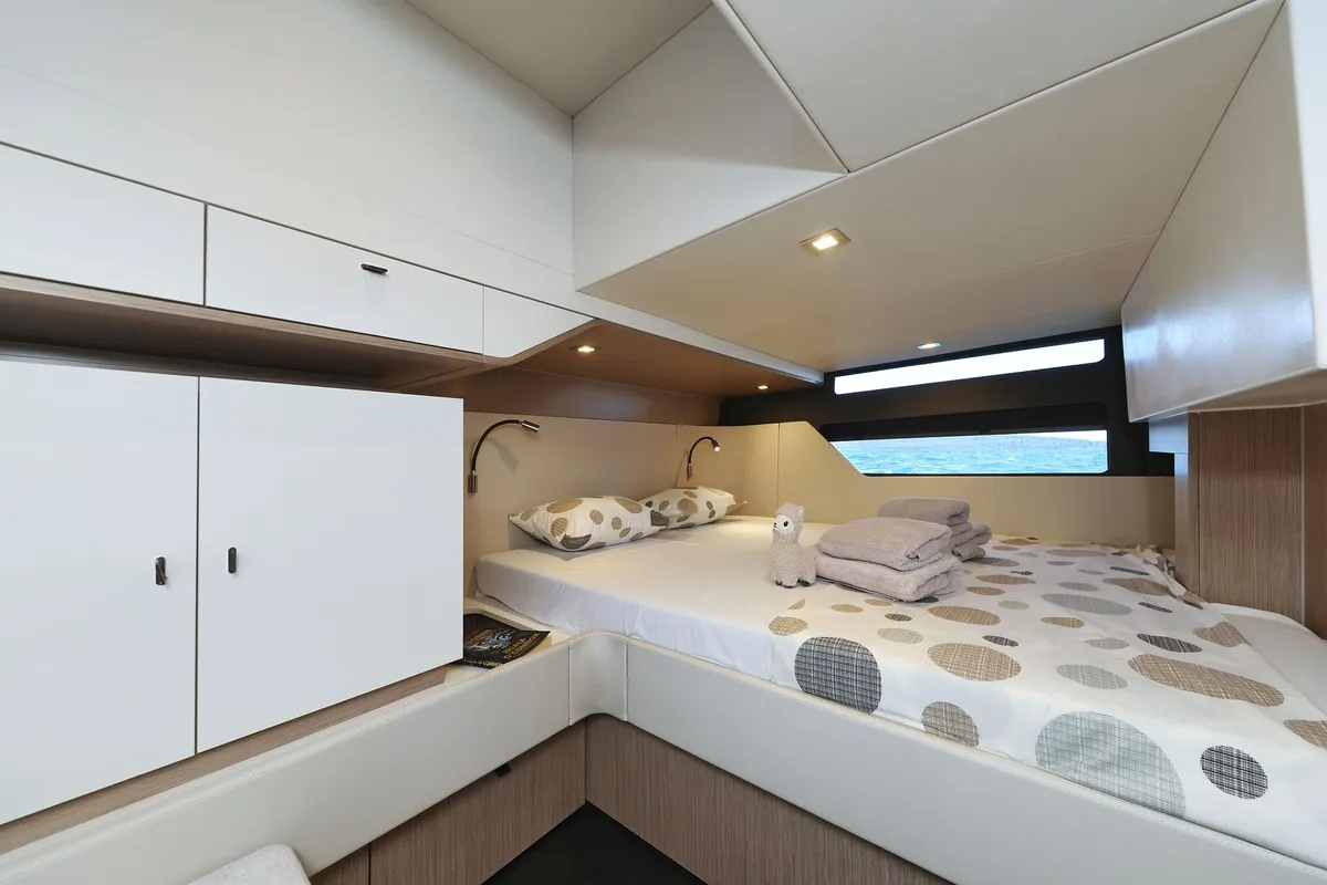 Instant Crush, a Fjord 41 XL motor yacht at Grad Kaštela, Croatia