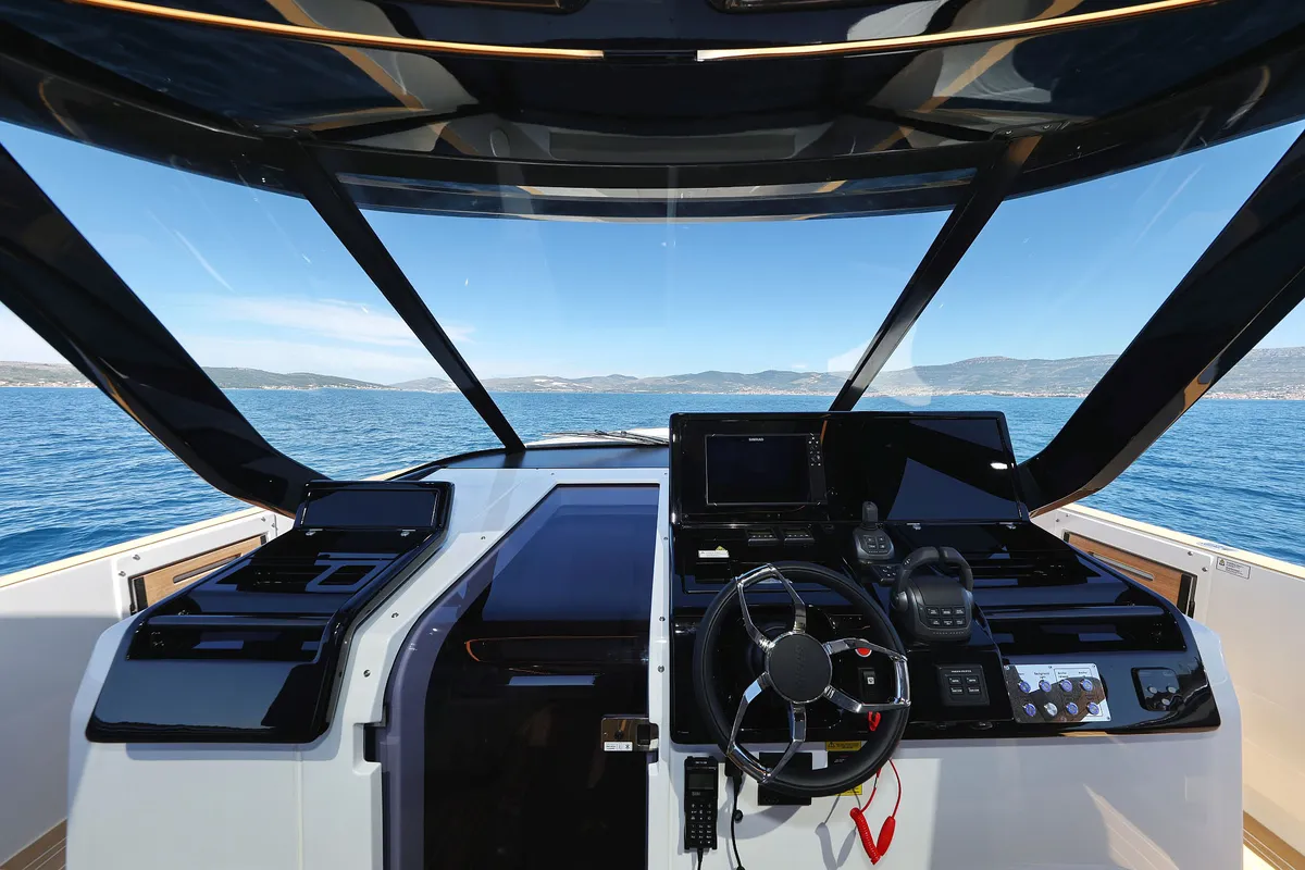 Instant Crush, a Fjord 41 XL motor yacht at Grad Kaštela, Croatia