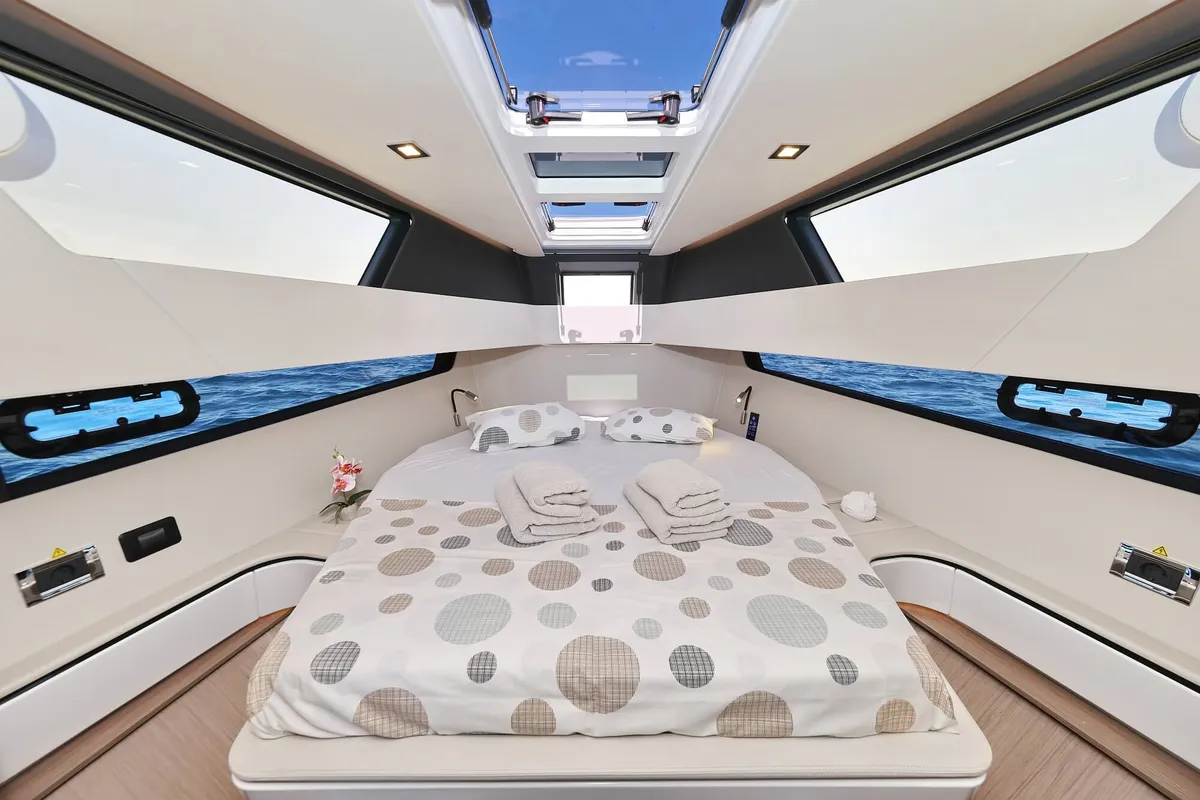 Instant Crush, a Fjord 41 XL motor yacht at Grad Kaštela, Croatia