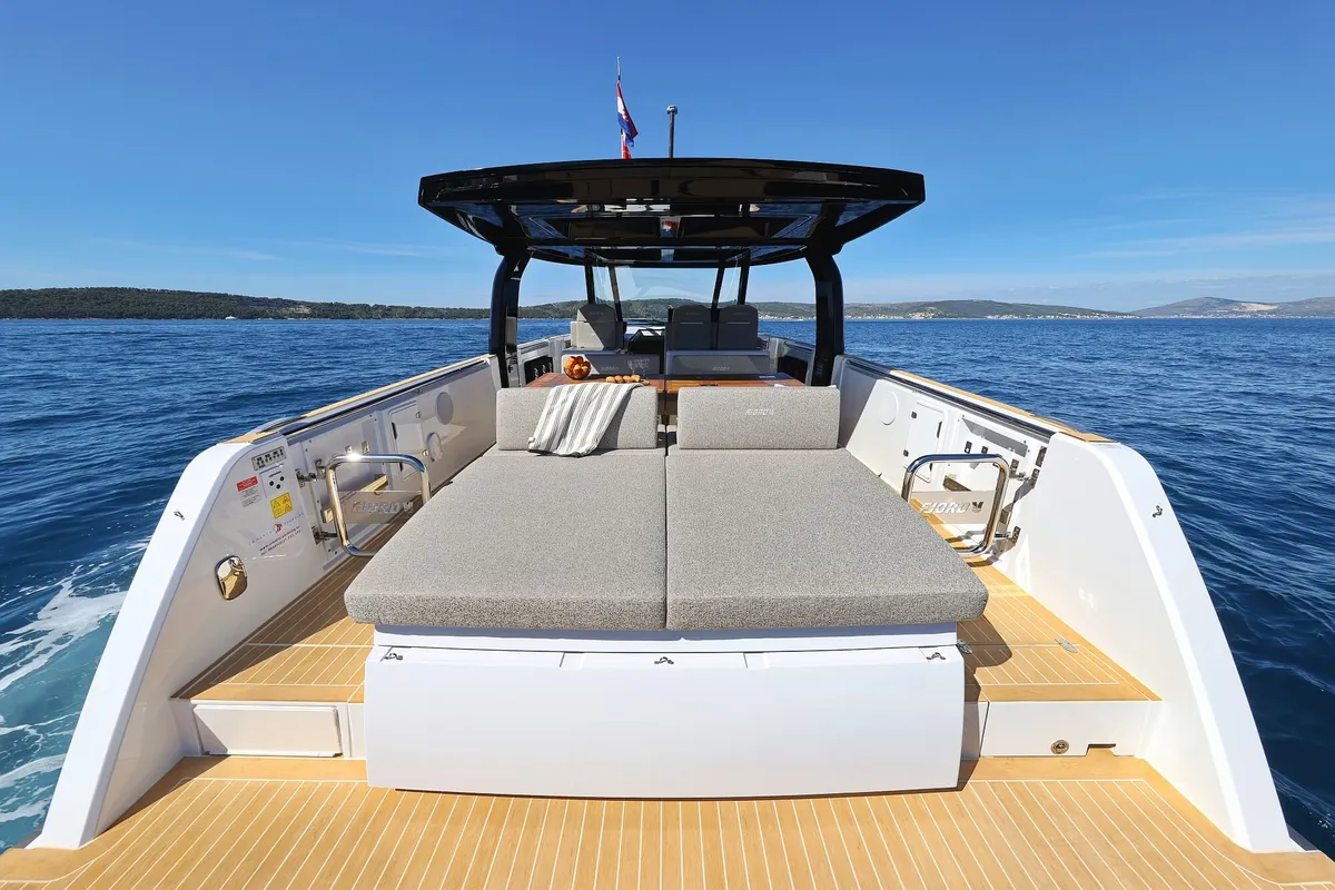 Instant Crush, a Fjord 41 XL motor yacht at Grad Kaštela, Croatia
