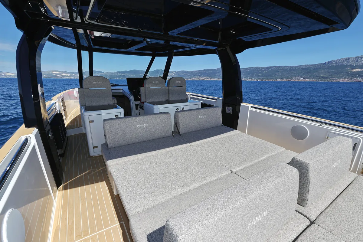 Instant Crush, a Fjord 41 XL motor yacht at Grad Kaštela, Croatia