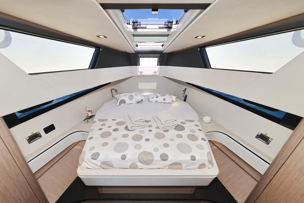 Instant Crush, a Fjord 41 XL motor yacht at Grad Kaštela, Croatia