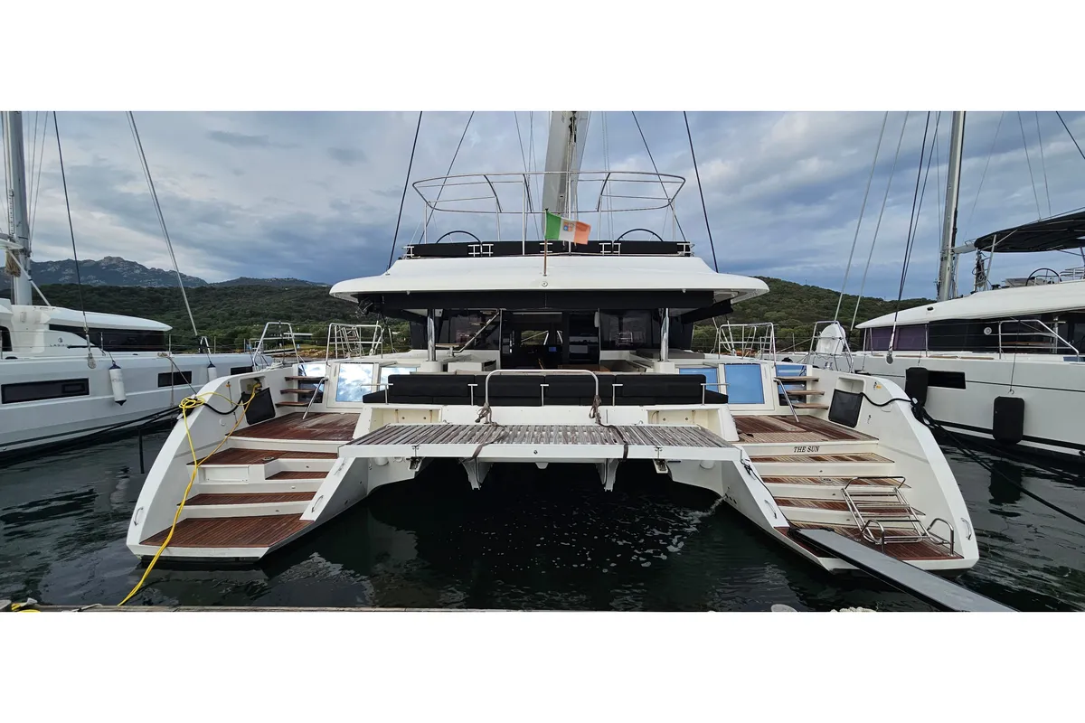 THE SUN, a Lagoon 620 catamaran at Olbia, Italy