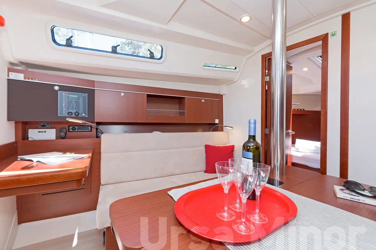 Salon of Ursa Minor, a Hanse 345 sailboat at Preveza, Greece