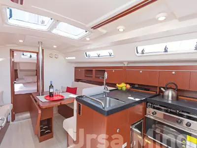 Galley of Ursa Minor, a Hanse 345 sailboat at Preveza, Greece