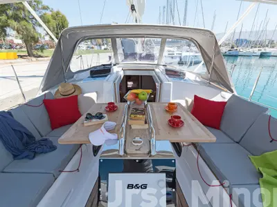 Deck of Ursa Minor, a Hanse 345 sailboat at Preveza, Greece