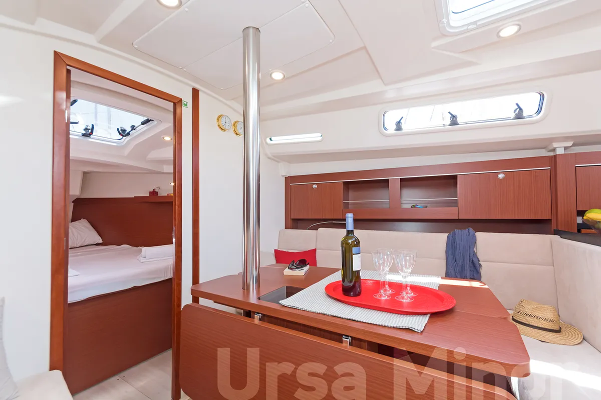 Salon of Ursa Minor, a Hanse 345 sailboat at Preveza, Greece