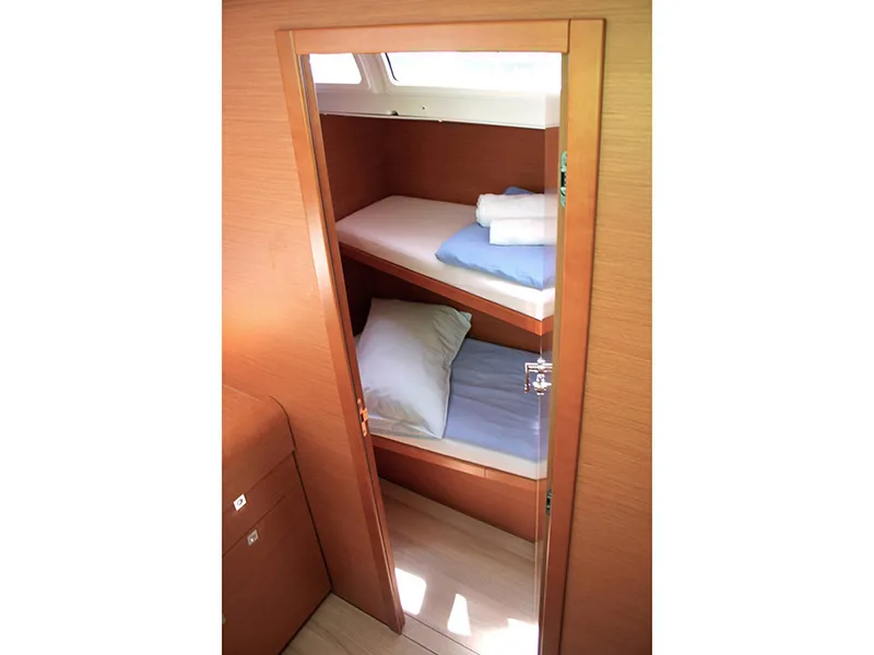 Cabin on Achilles, a Jeanneau Sun Odyssey 509 sailboat at Lavreotiki Municipal Unit, Greece