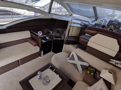 Salon of AMBRA, a Azimut 43 S motorboat at Primošten, Croatia