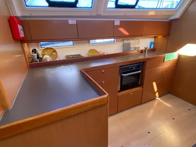 Galley of Protein, a Bavaria Cruiser 46 sailboat at Marmaris, Turkey