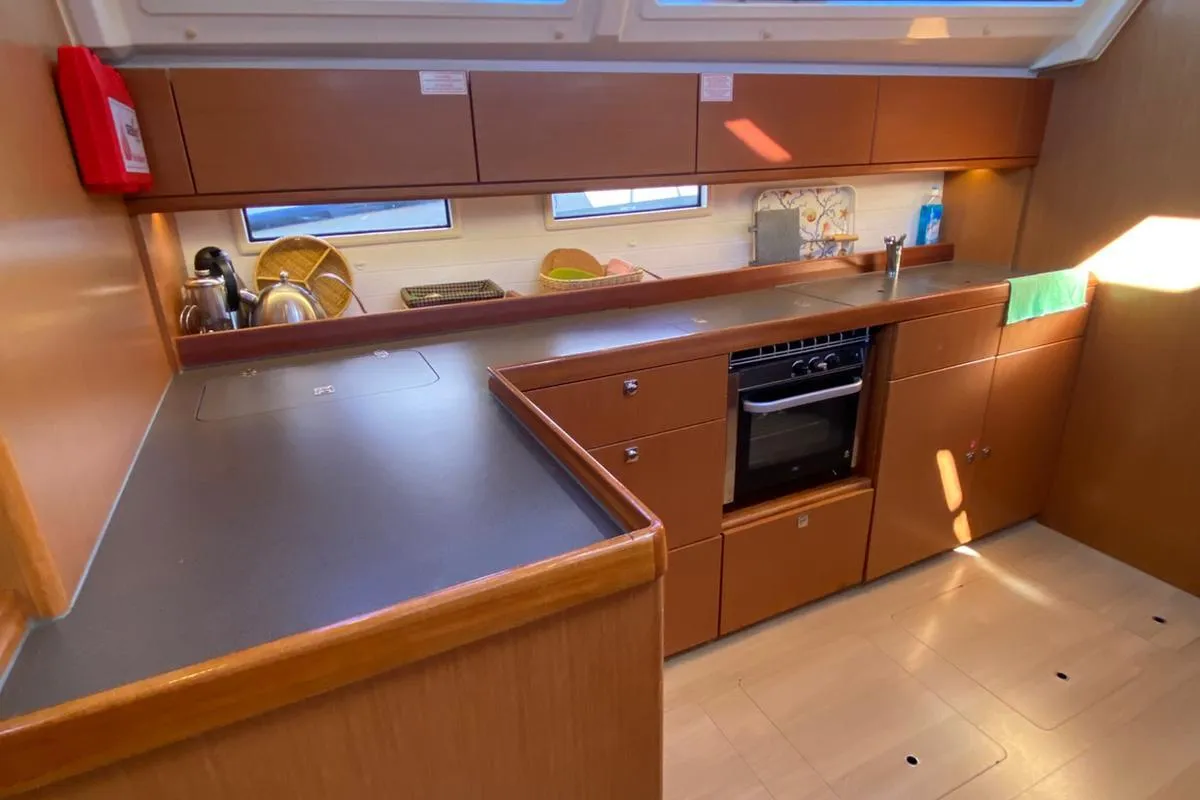 Galley of Protein, a Bavaria Cruiser 46 sailboat at Marmaris, Turkey