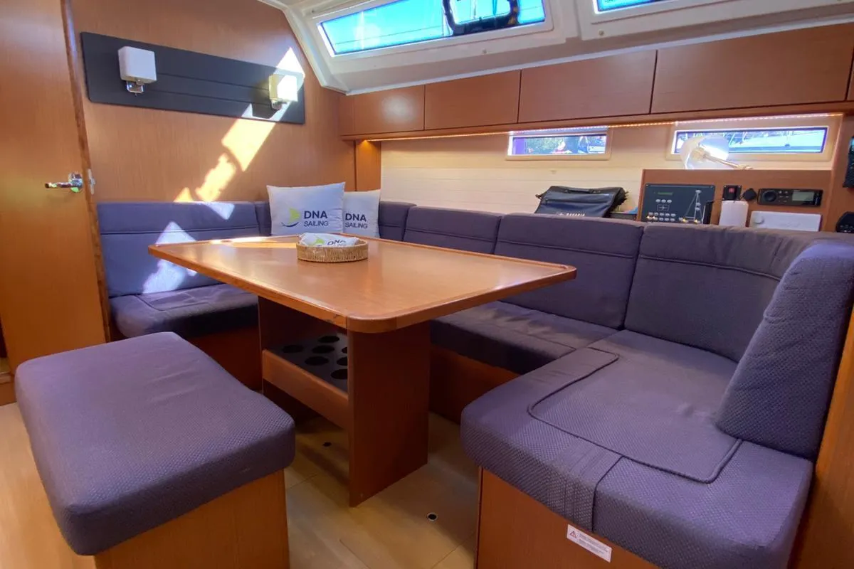 Salon of Protein, a Bavaria Cruiser 46 sailboat at Marmaris, Turkey