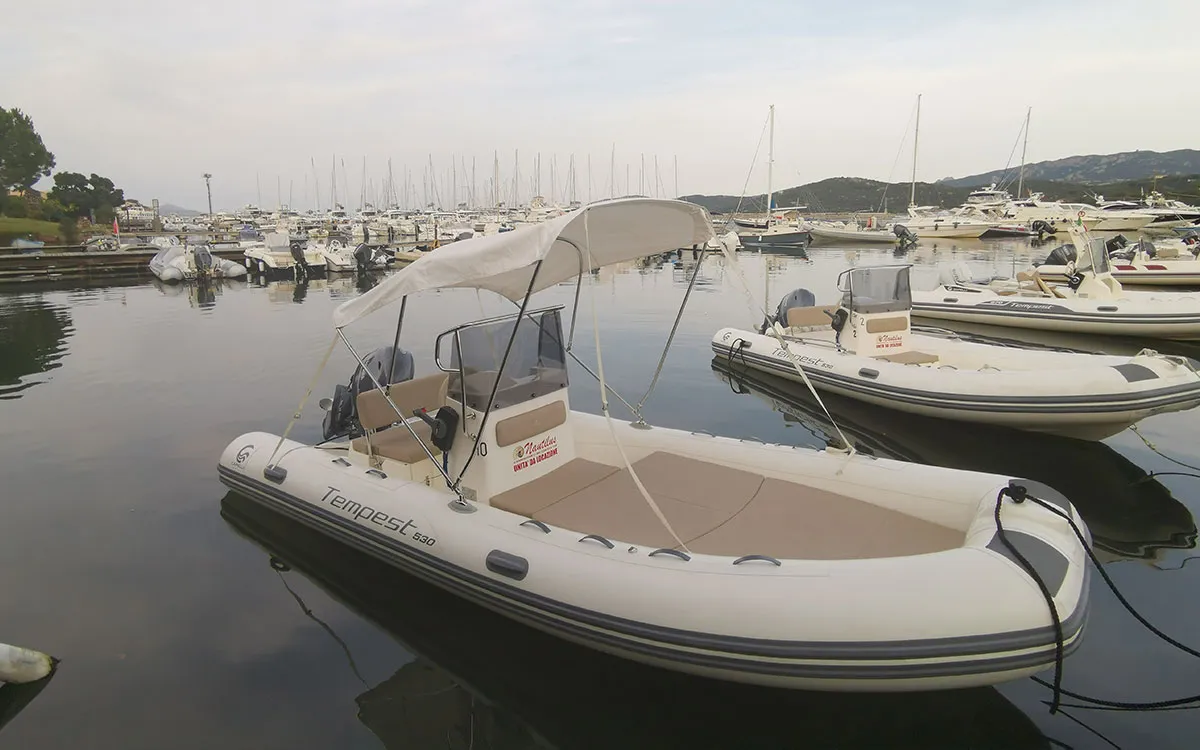 Exterior view of n. 10, a Capelli Tempest 530 RIB at Cannigione, Italy