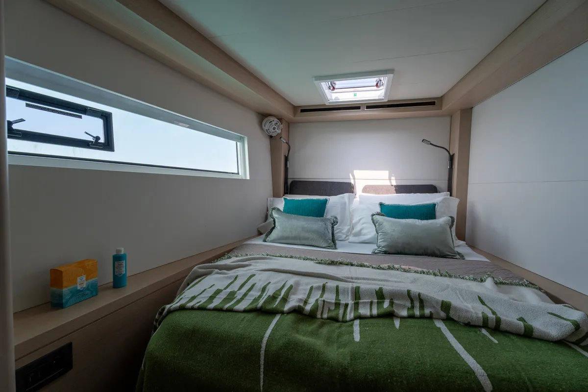 Cabin on Sailuxe - Fichetto, a Lagoon 51 catamaran at Castellammare del Golfo, Italy