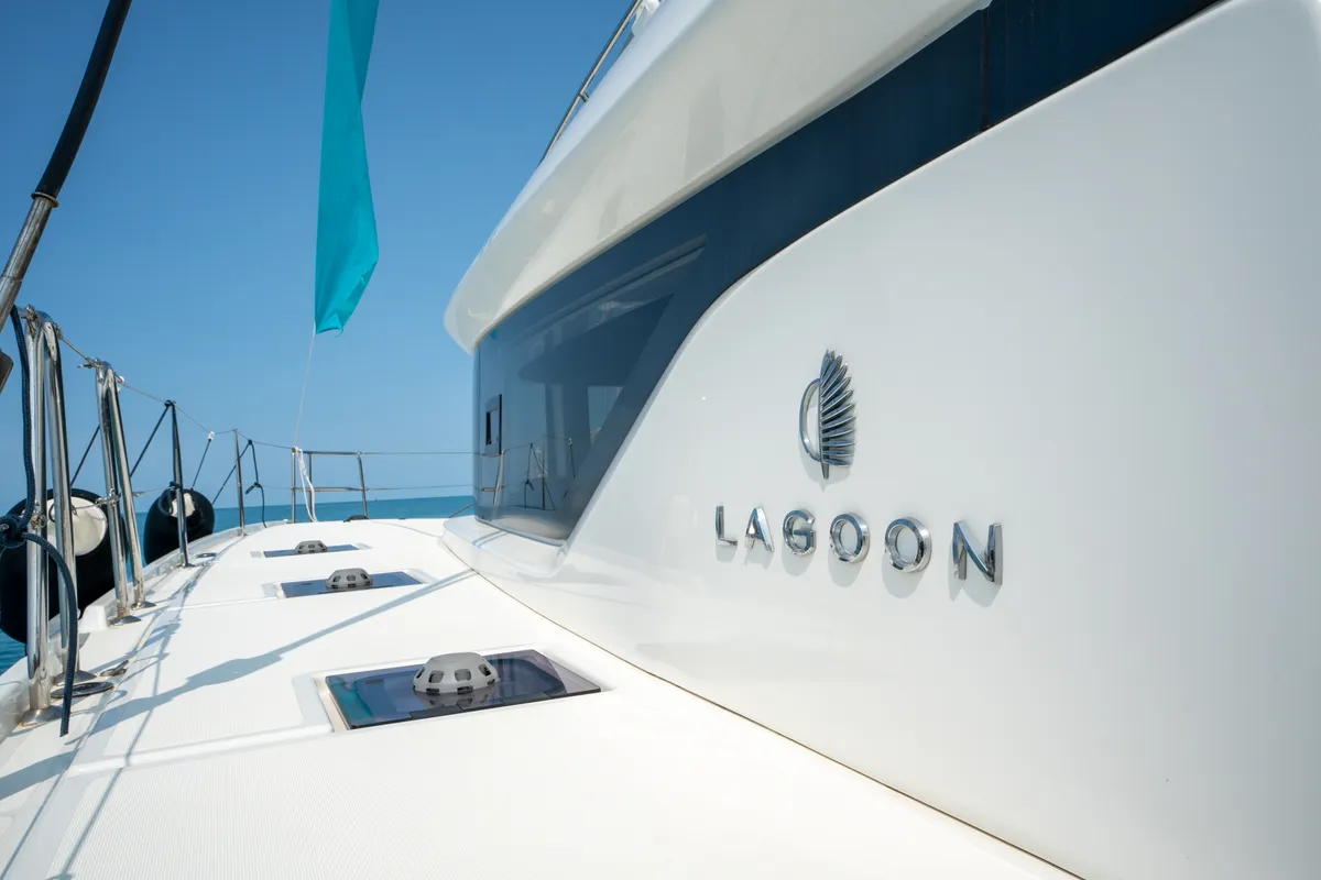 Cabin on Sailuxe - Fichetto, a Lagoon 51 catamaran at Castellammare del Golfo, Italy