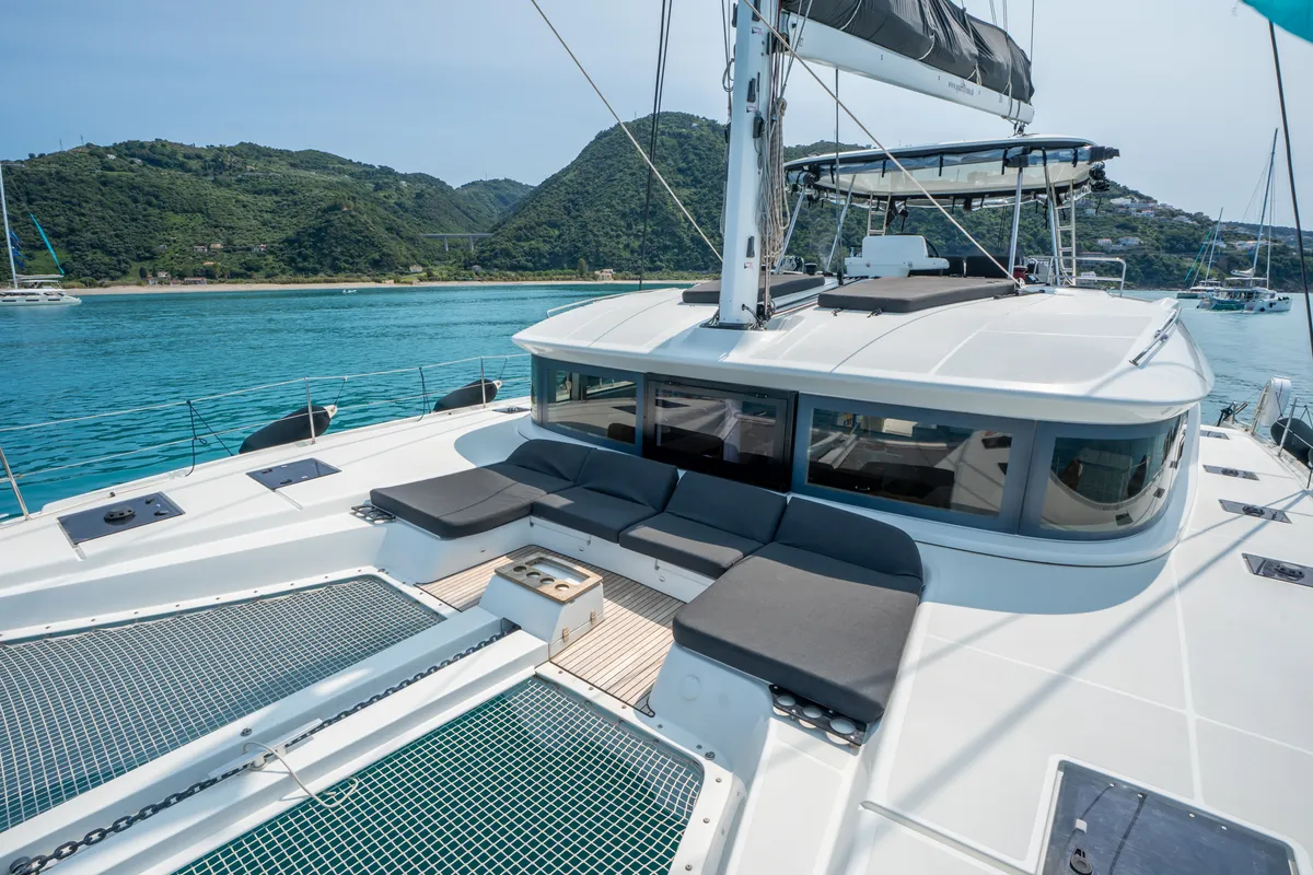 Cabin on Sailuxe - Fichetto, a Lagoon 51 catamaran at Castellammare del Golfo, Italy