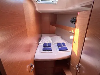 Cabin on Good Luck, a Dufour 460 GL sailboat at Primošten, Croatia