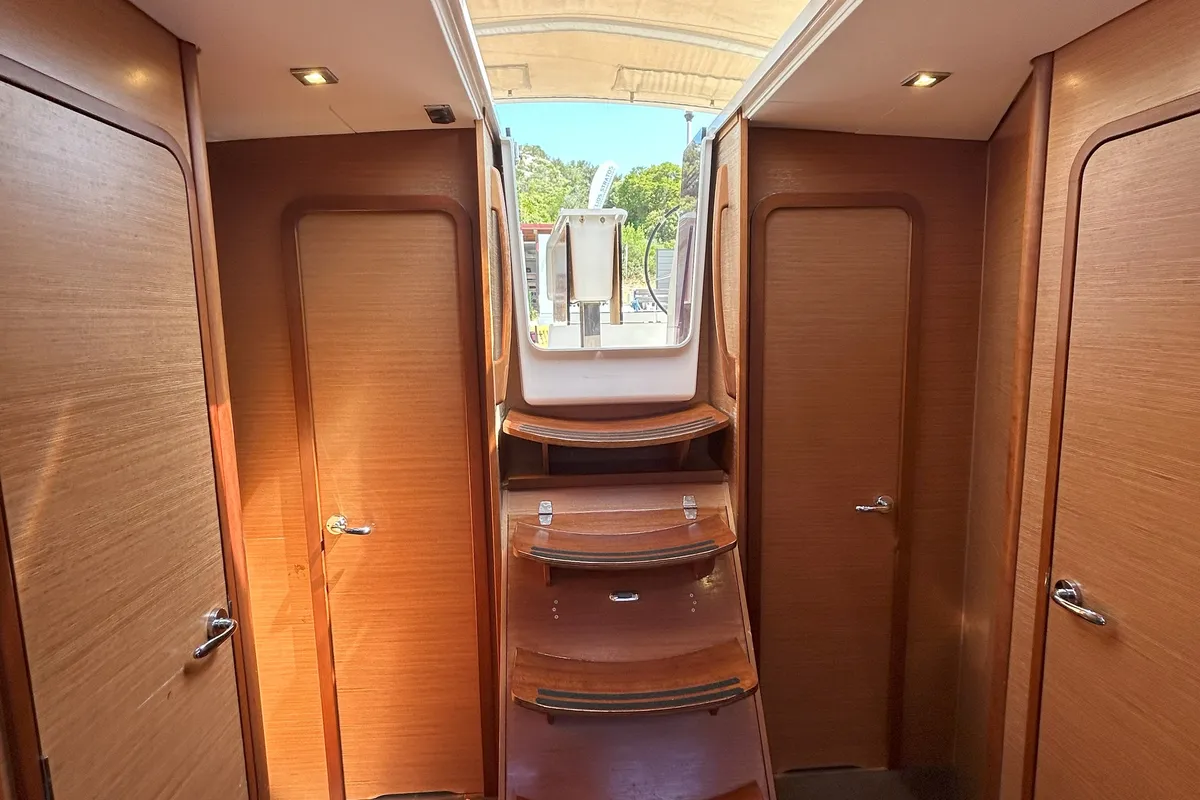 Salon of Good Luck, a Dufour 460 GL sailboat at Primošten, Croatia