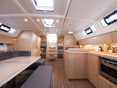 Galley of Bamboo, a Bavaria Cruiser 51 sailboat at Marmaris, Turkey