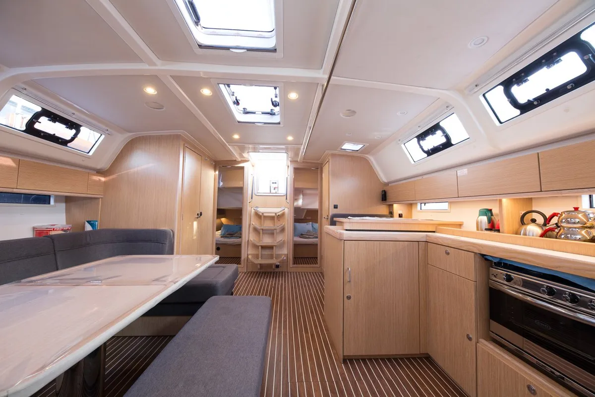Galley of Bamboo, a Bavaria Cruiser 51 sailboat at Marmaris, Turkey