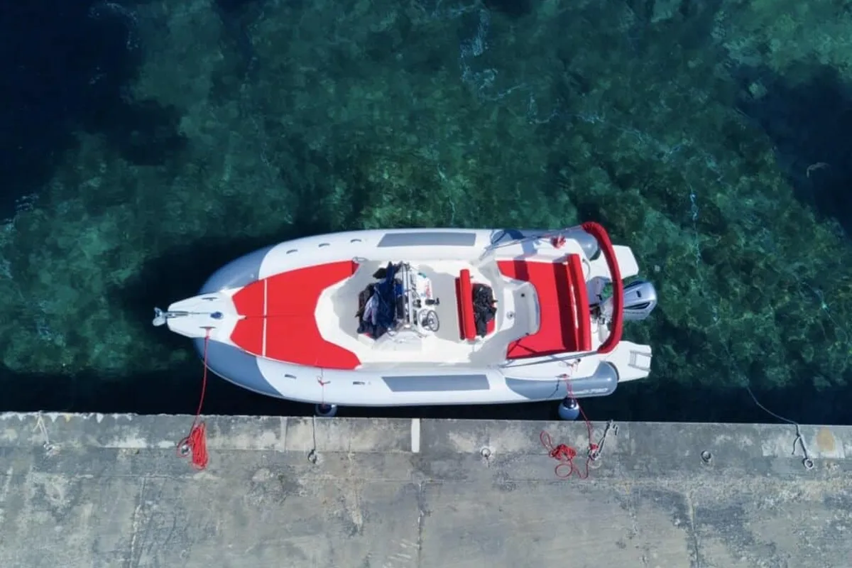 Exterior view of Marlin 790, a Marlin 790 Dynamic motorboat at Grad Trogir, Croatia