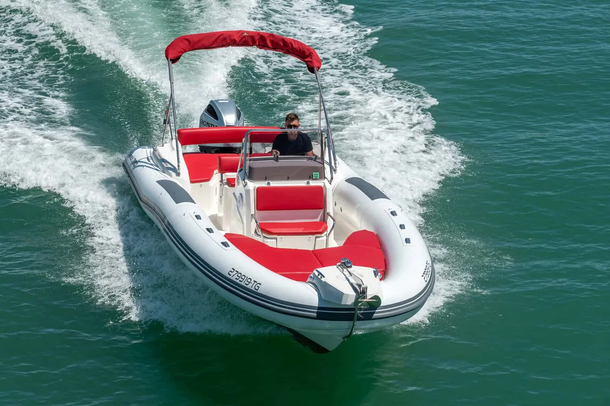Exterior view of Marlin 790, a Marlin 790 Dynamic motorboat at Grad Trogir, Croatia