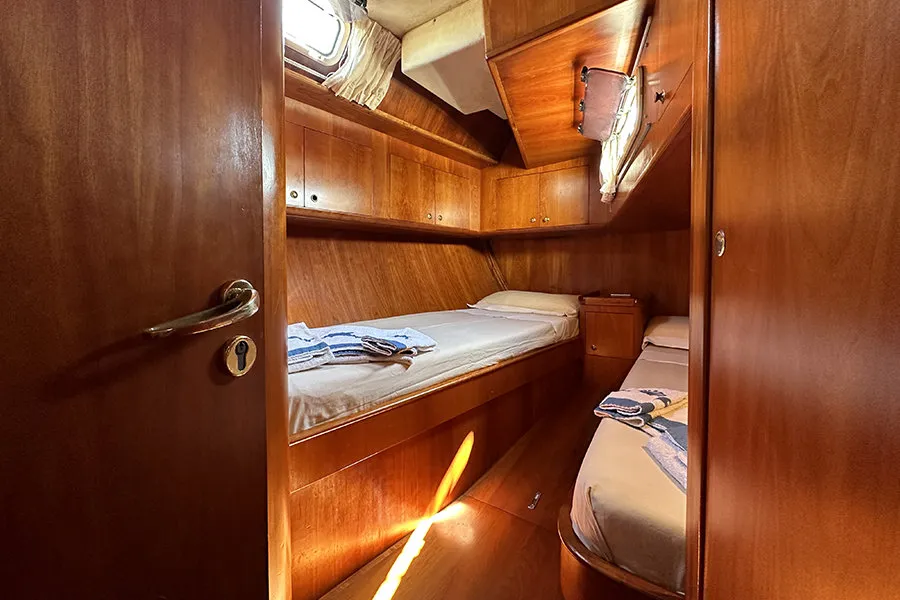 Comfort, a Vismara Starkel 56 sailboat at Cannigione, Italy