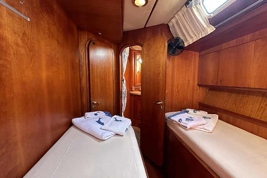 Comfort, a Vismara Starkel 56 sailboat at Cannigione, Italy