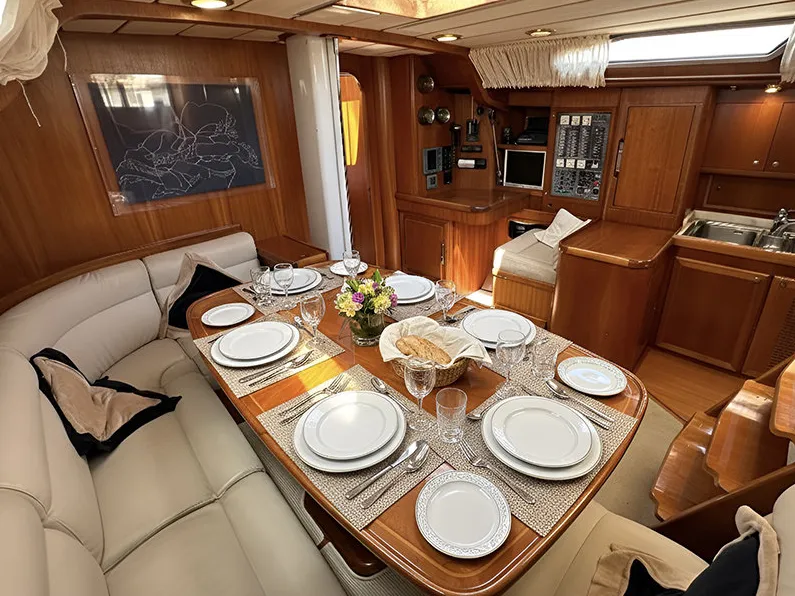 Comfort, a Vismara Starkel 56 sailboat at Cannigione, Italy