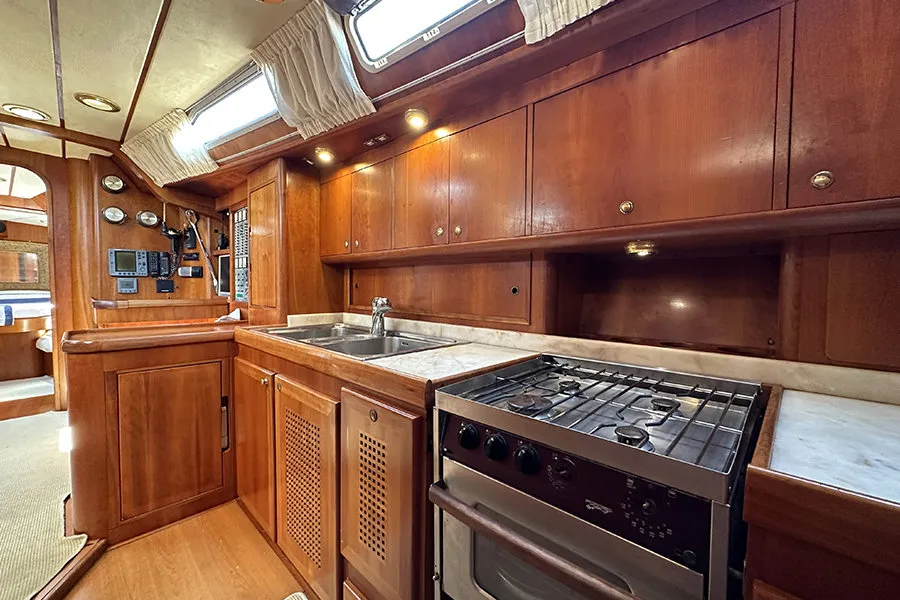 Comfort, a Vismara Starkel 56 sailboat at Cannigione, Italy