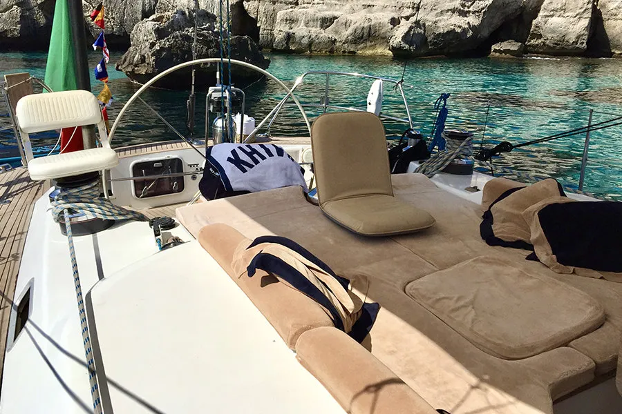 Comfort, a Vismara Starkel 56 sailboat at Cannigione, Italy