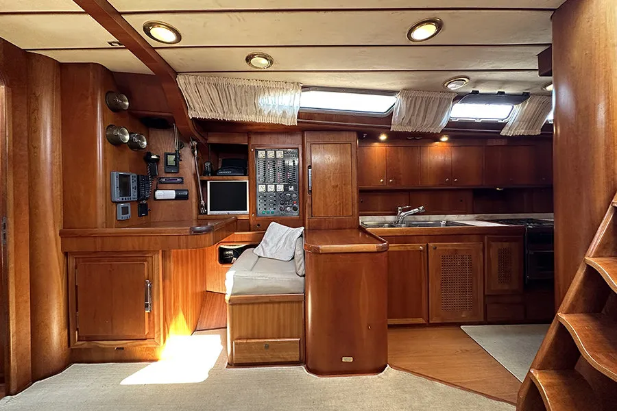 Comfort, a Vismara Starkel 56 sailboat at Cannigione, Italy