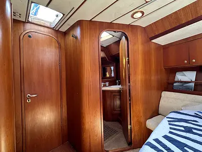 Comfort, a Vismara Starkel 56 sailboat at Cannigione, Italy