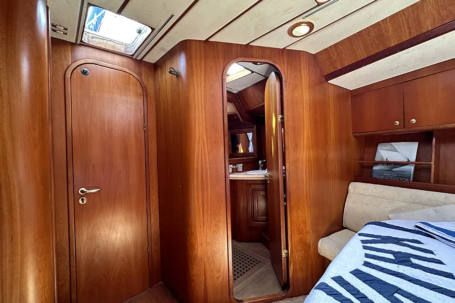 Comfort, a Vismara Starkel 56 sailboat at Cannigione, Italy