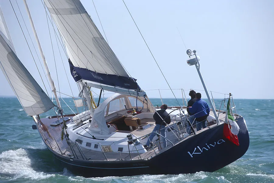 Comfort, a Vismara Starkel 56 sailboat at Cannigione, Italy