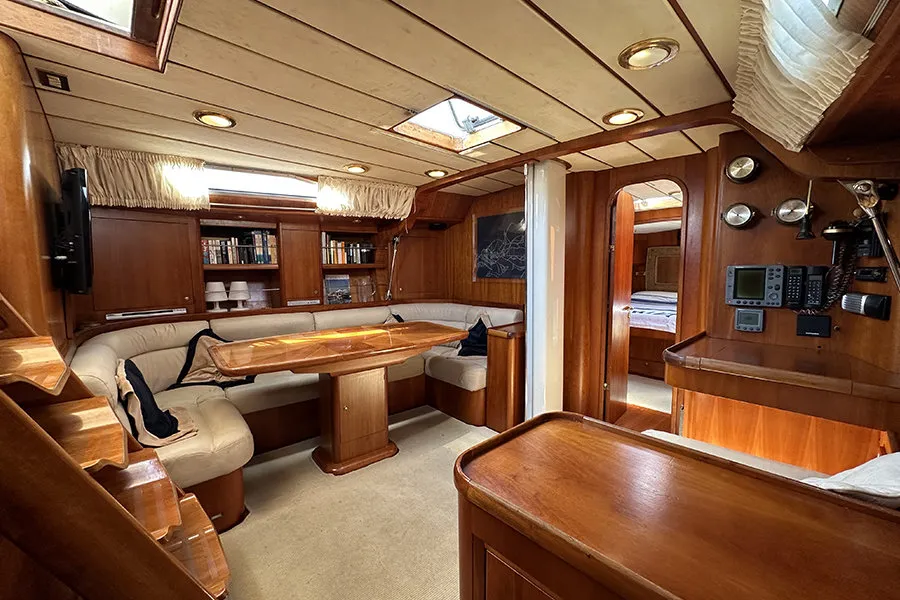 Comfort, a Vismara Starkel 56 sailboat at Cannigione, Italy